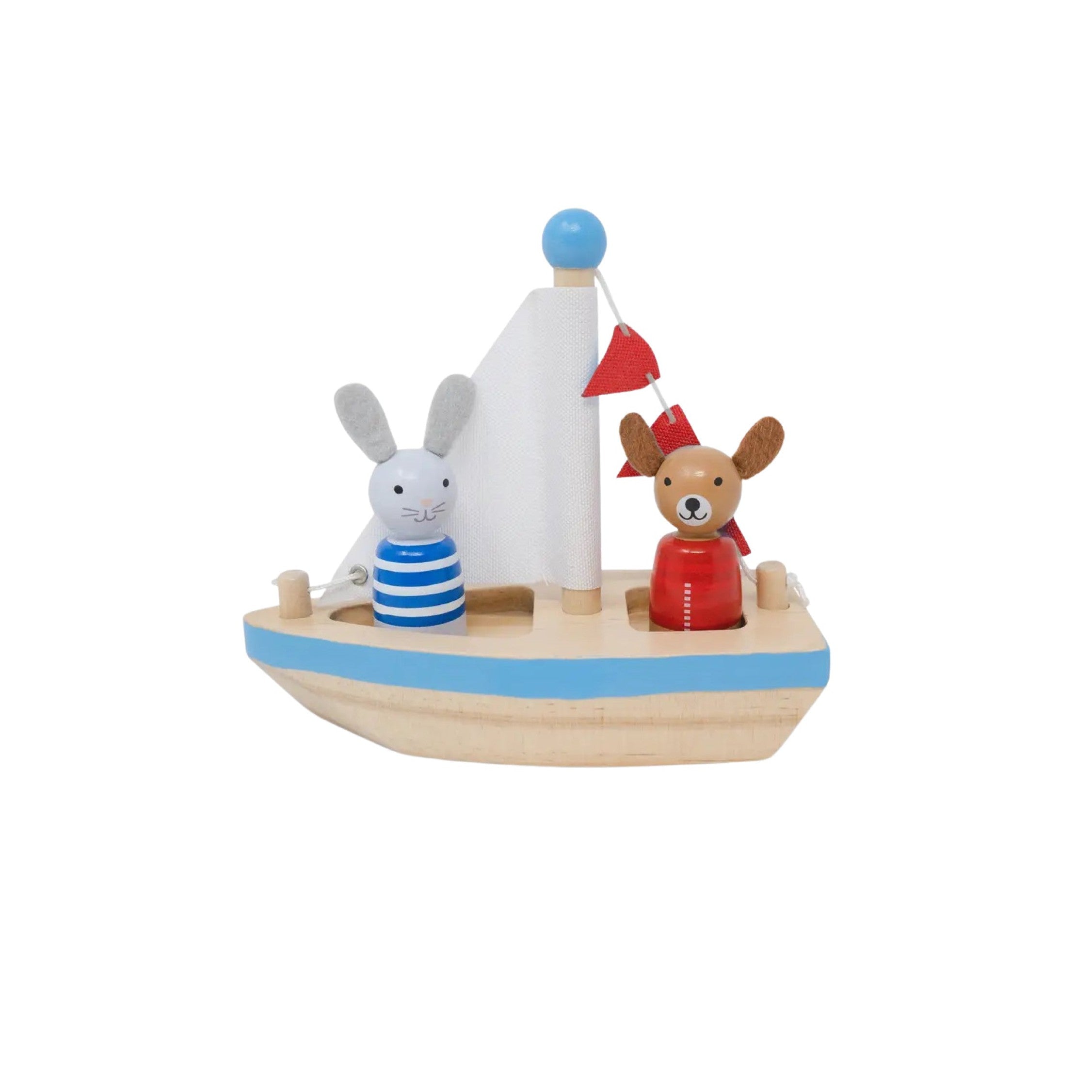 Boat & Buddies Wooden Bath Toy