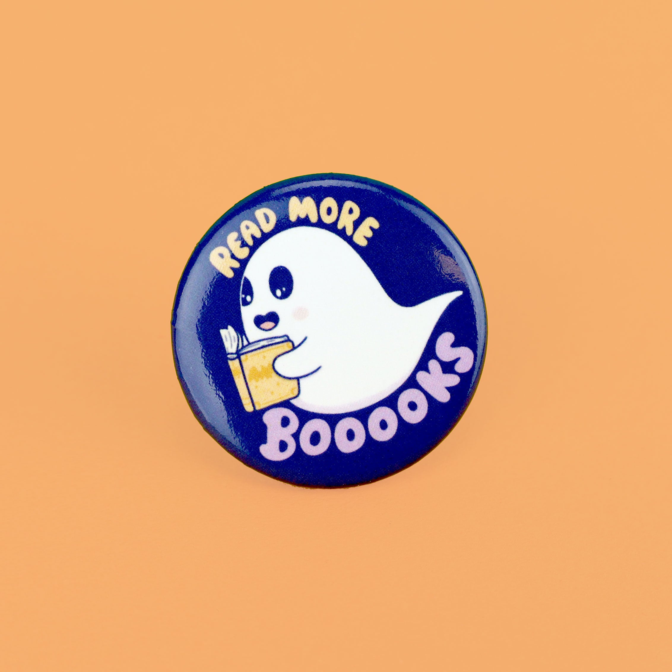 Read More Booooks Ghost Pinback Button