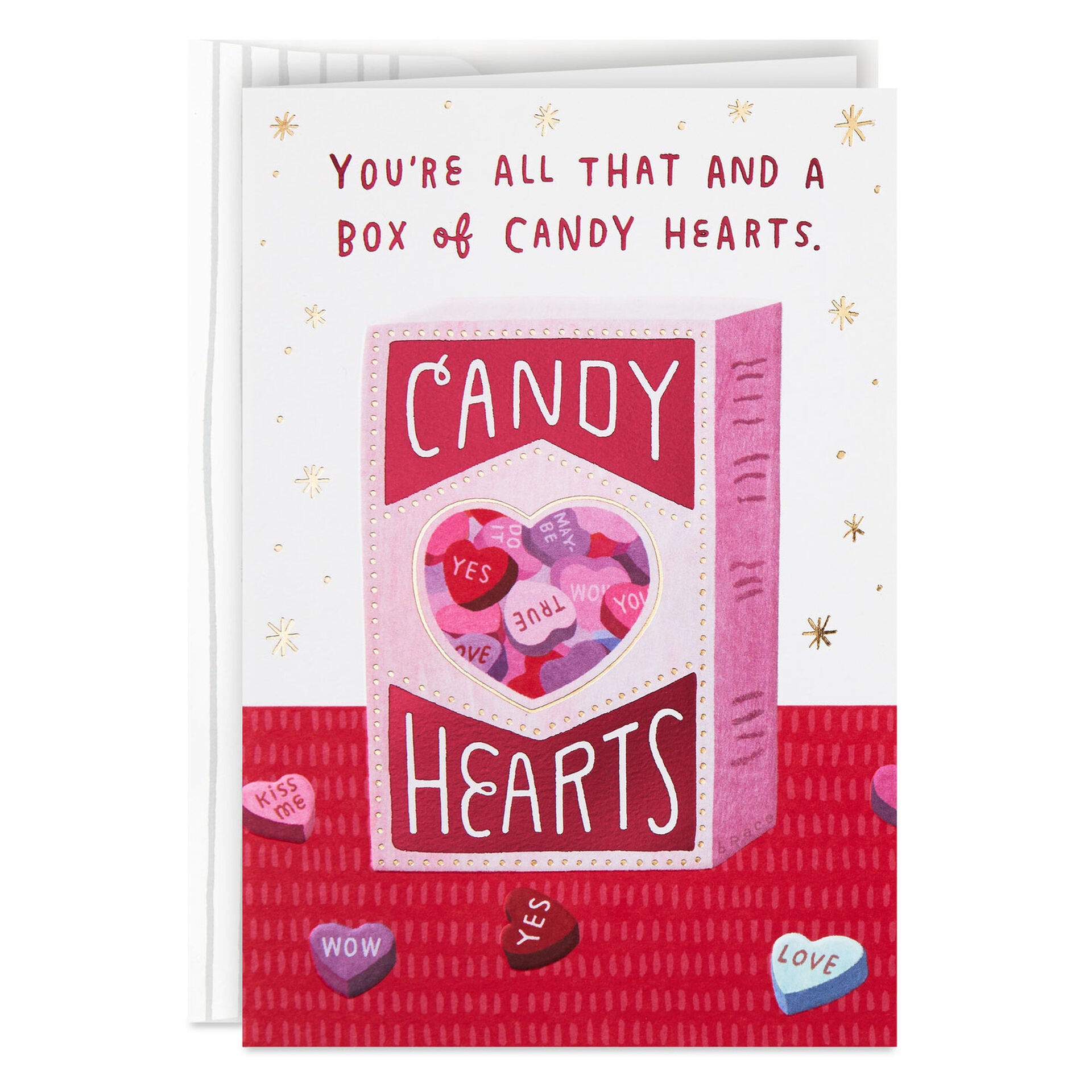 All That and a Box of Candy Hearts Valentine's Day Card