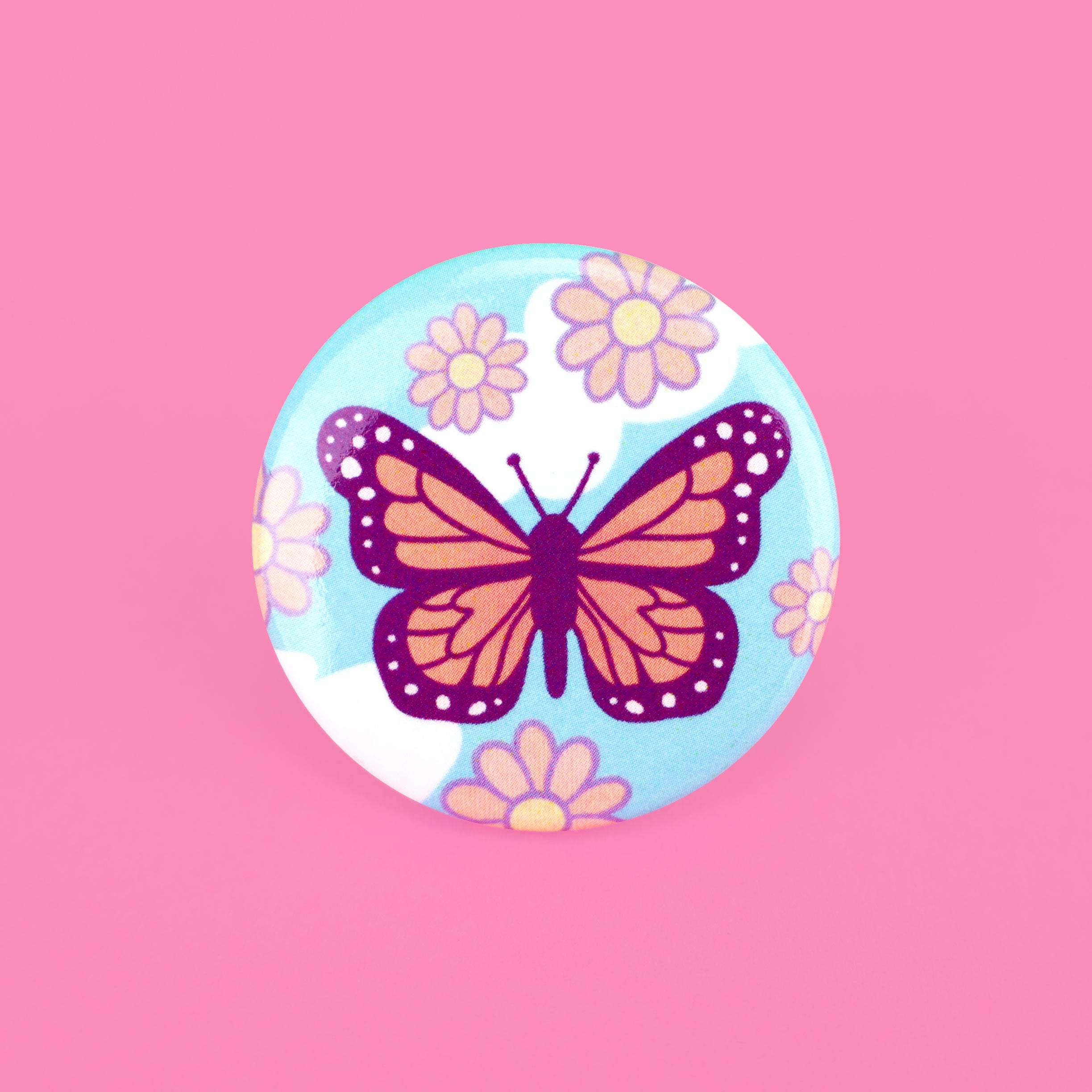 Monarch Butterfly Pinback Button