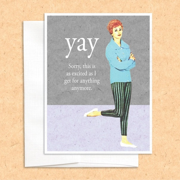 Yay. Excited. Card