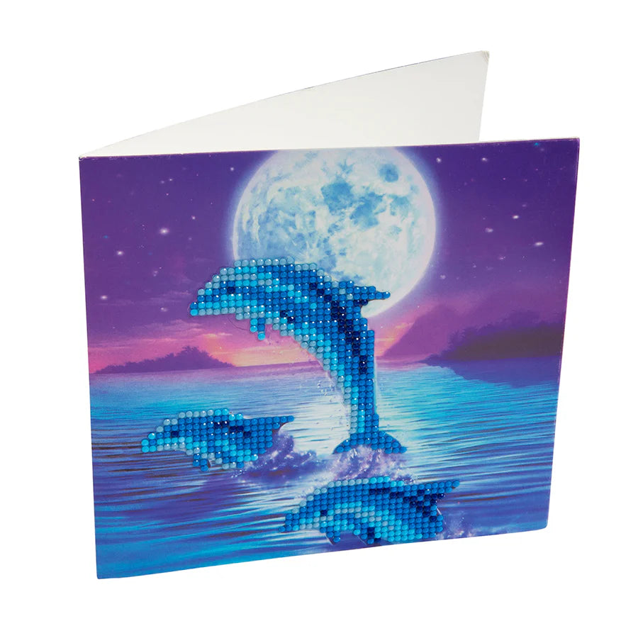 Crystal Art Card Kit - Dolphin