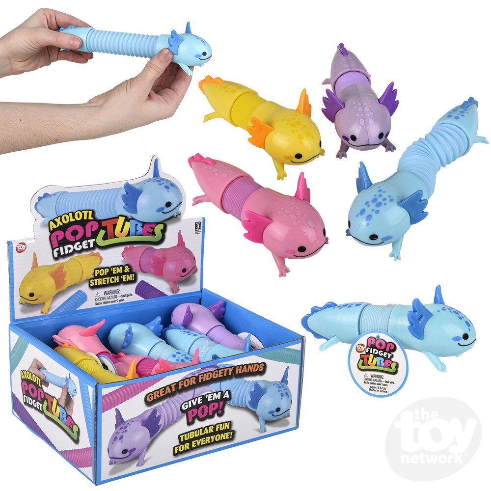 7.5" Axolotl Fidget Pop Tube