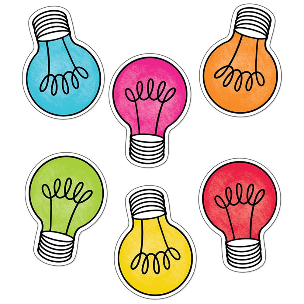 Light Bulb Moments - Colorful Light Bulbs Cut Outs