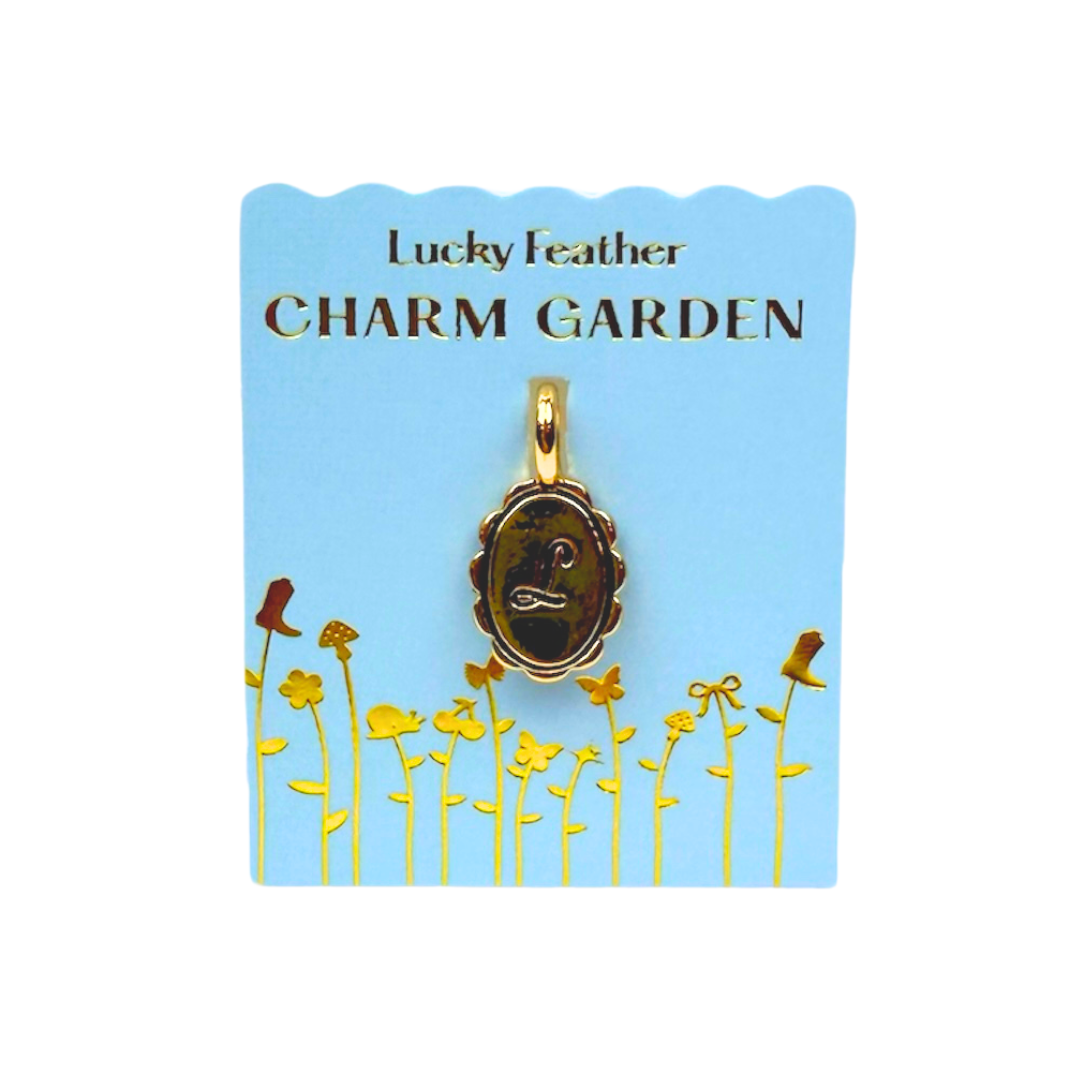 Charm Garden - Scalloped Initial Charm - Gold - L