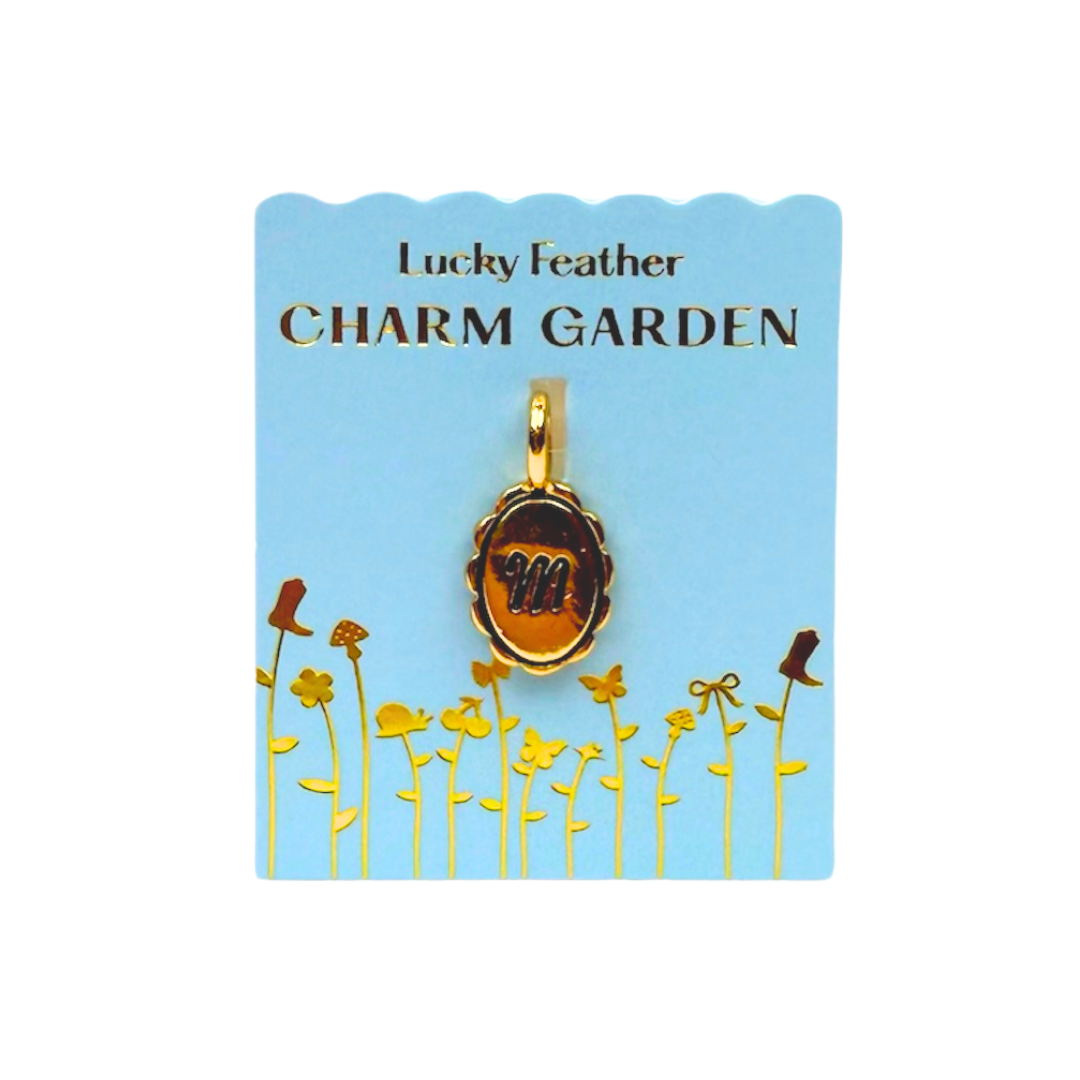 Charm Garden - Scalloped Initial Charm - Gold - M
