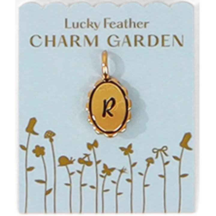 Charm Garden - Scalloped Initial Charm - Gold - R
