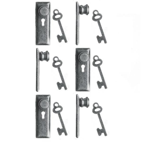 1/24 Scale Pewter Knobs/Keyplate & Keys