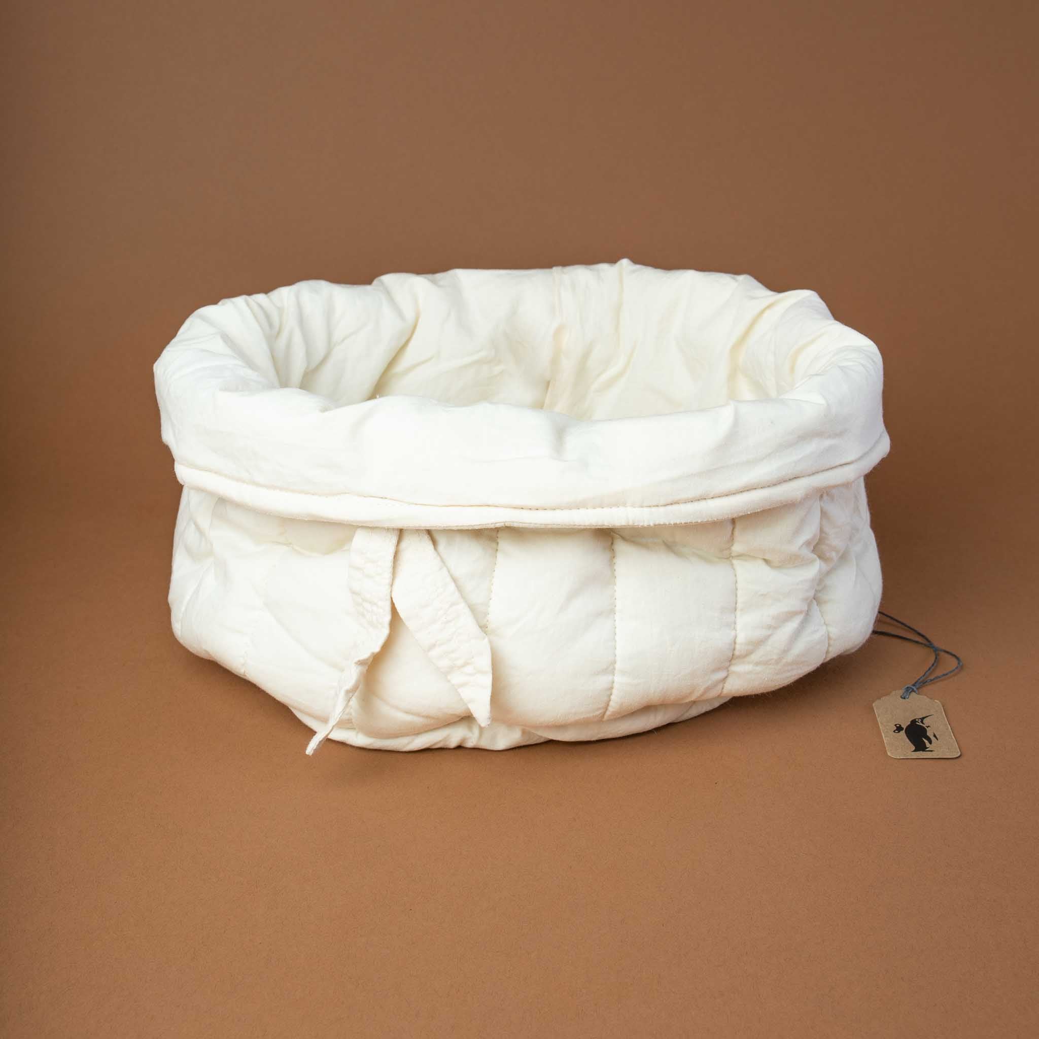 Organic Cotton Quilted Basket | Large - Natural