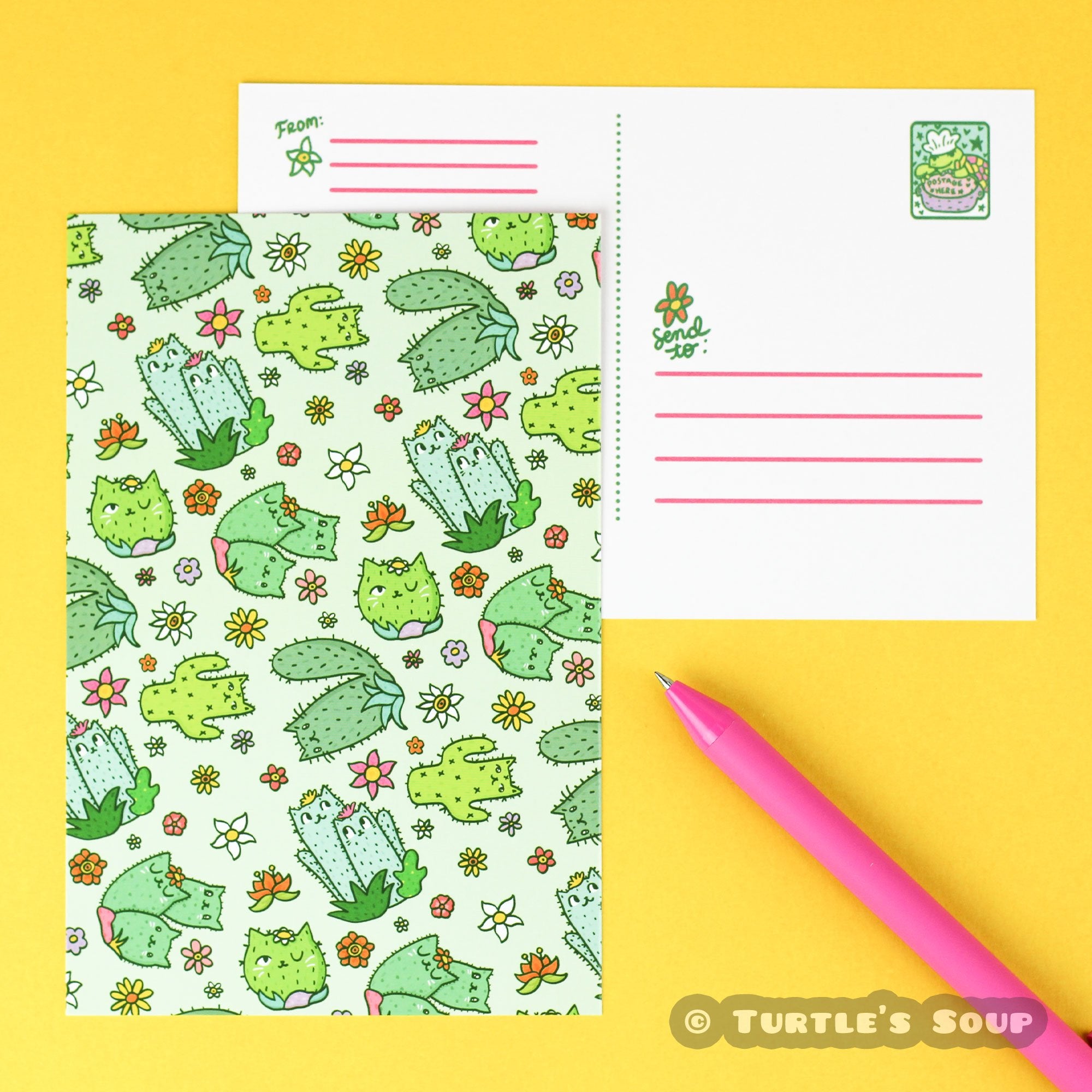 Cactus Kitties Postcard