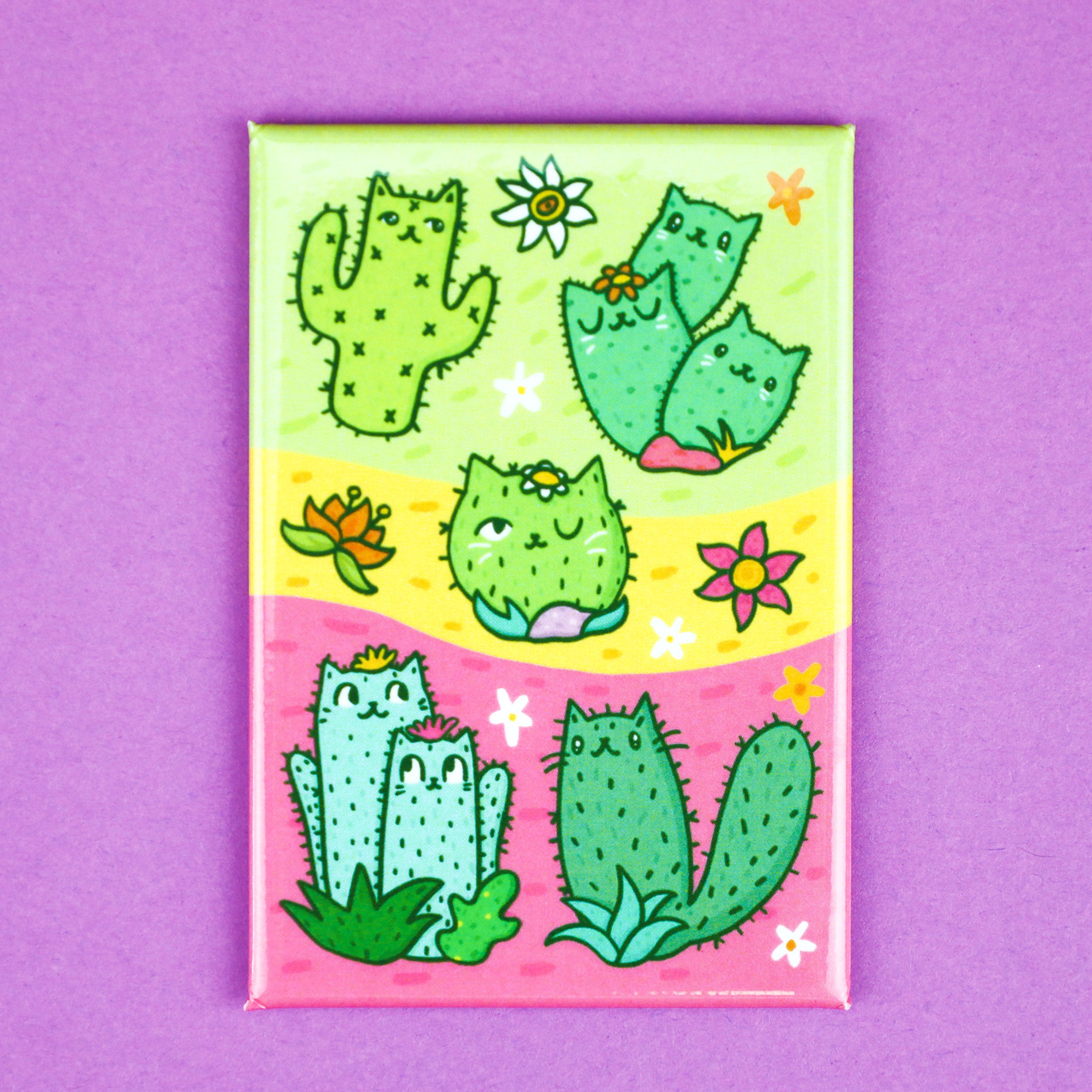 Cactus Kitties Fridge Magnet