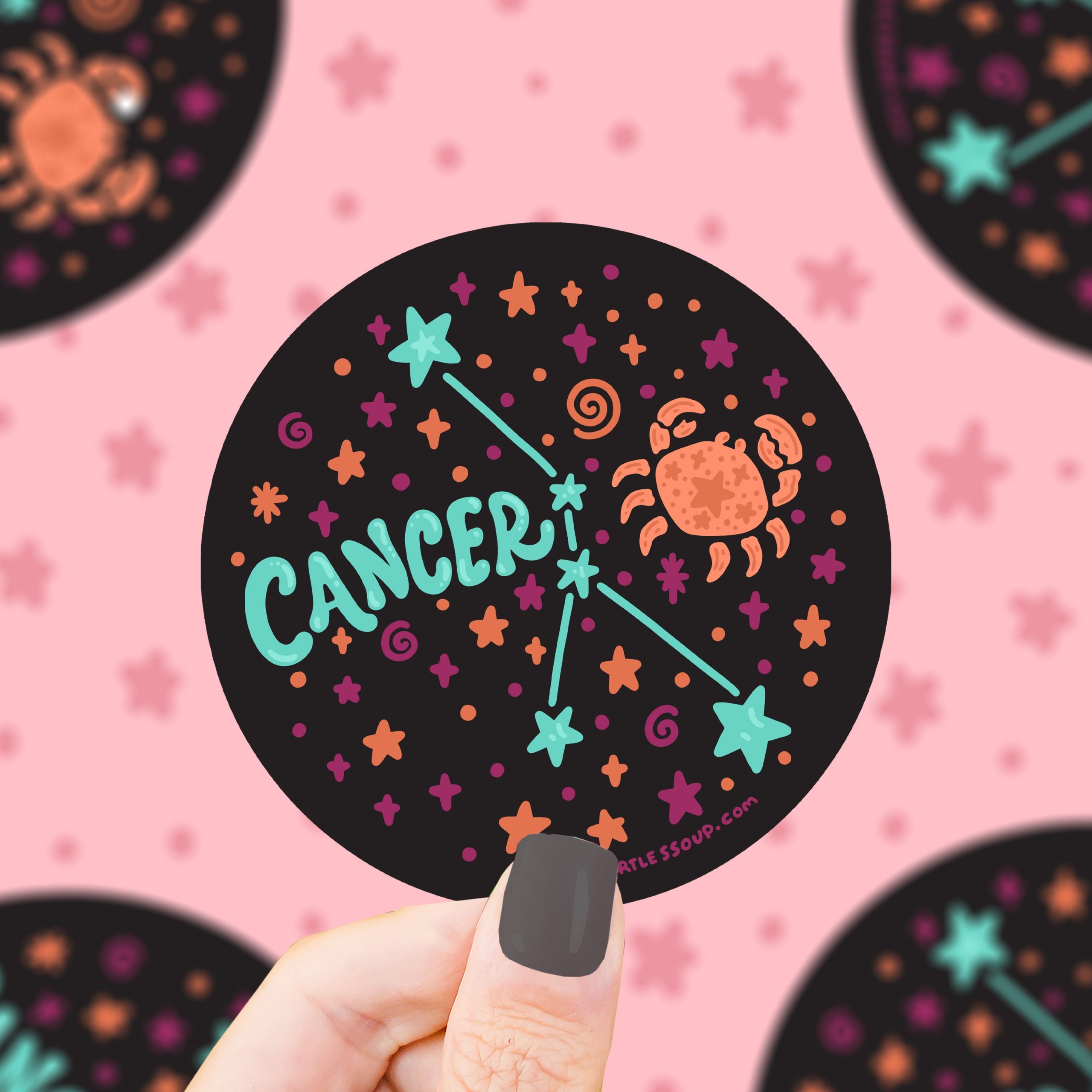 Cancer Constellation Zodiac Holographic Vinyl Sticker