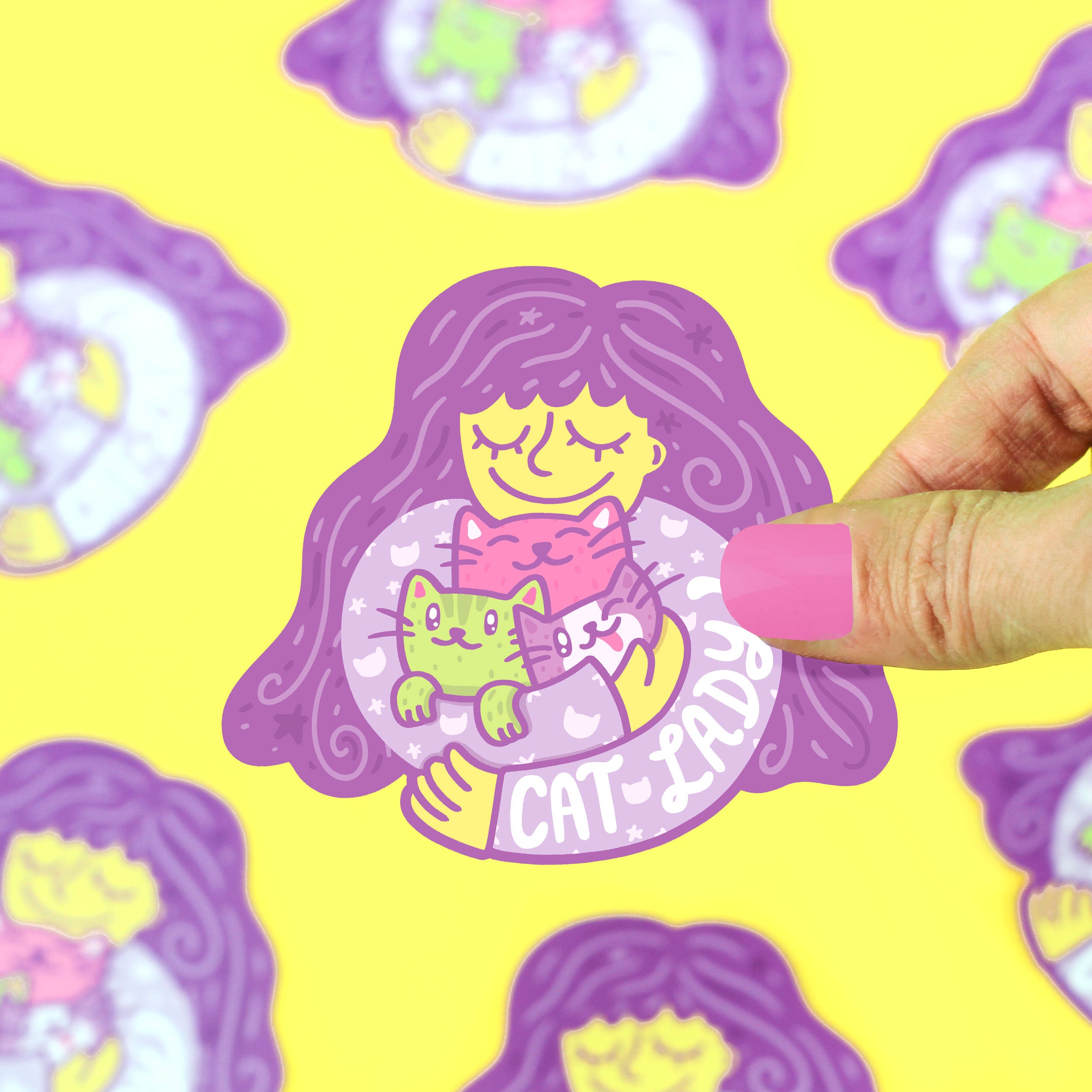 Cat Lady Vinyl Sticker