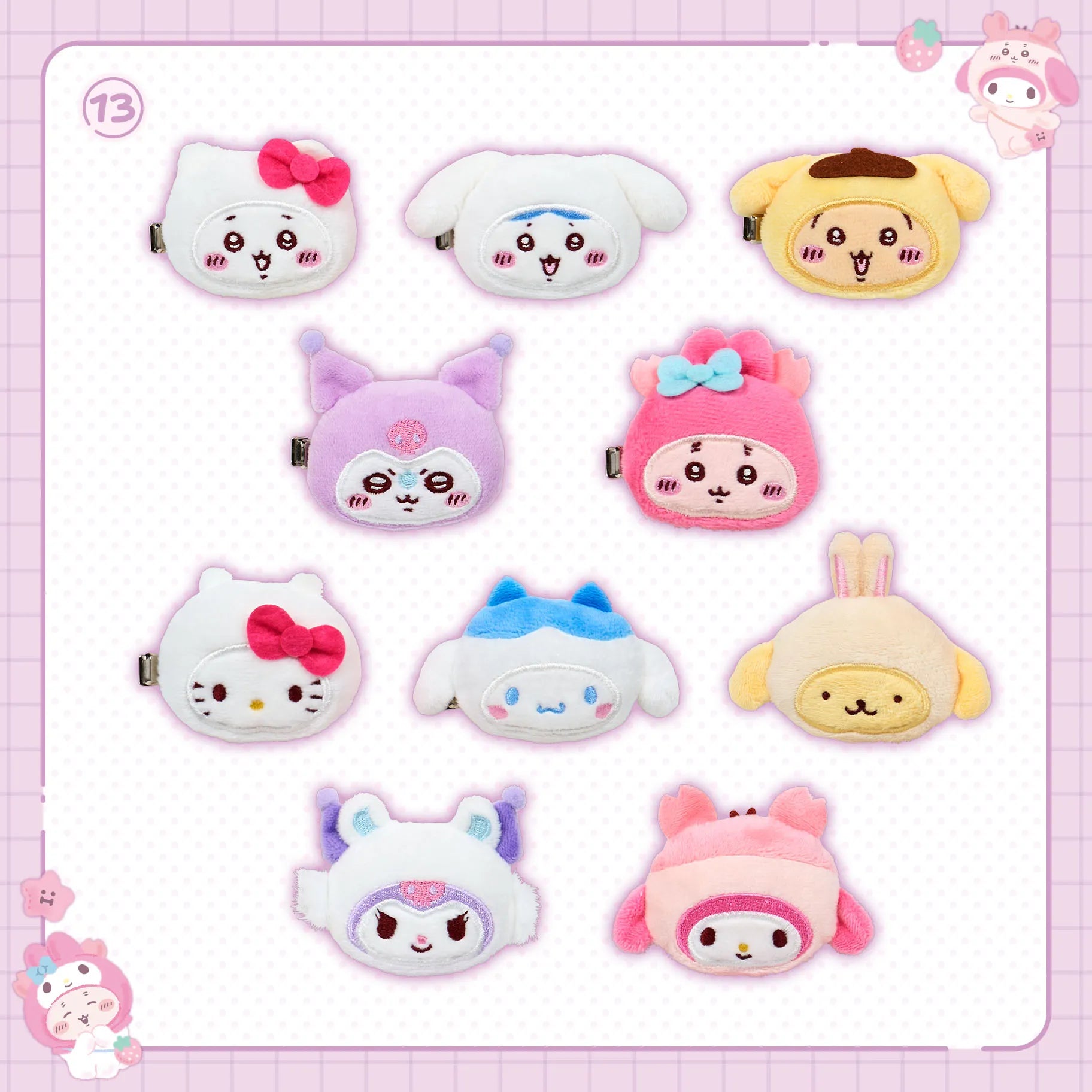 Sanrio x Chiikawa Hair Clip Blind Bag