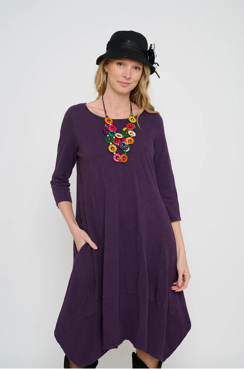 Jersey Slub A-Line Dress