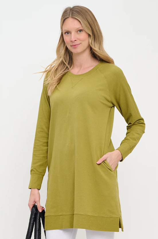 Stretch Terry Sweatshirt Tunic