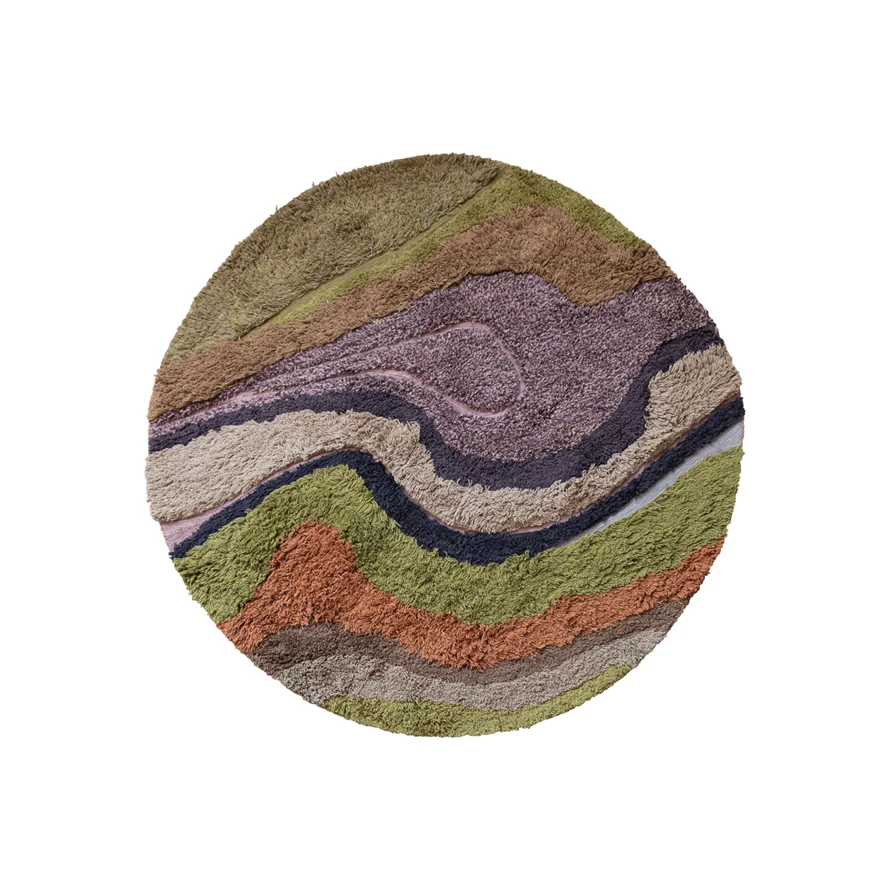 Abstract Tufted Rug / 5'