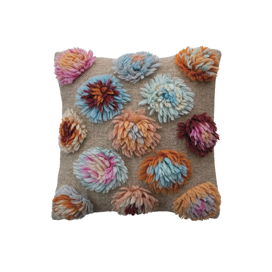 New Zealand Wool Shag & Cotton Pillow