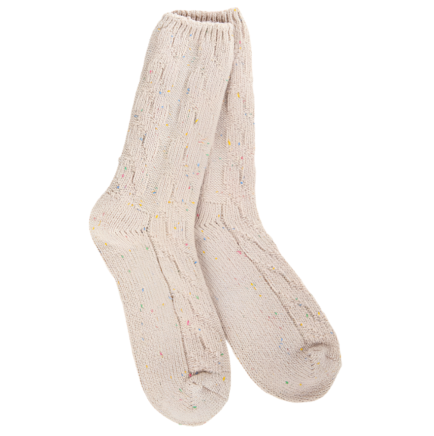 Ragg Cable Crew Socks / Click for Colors