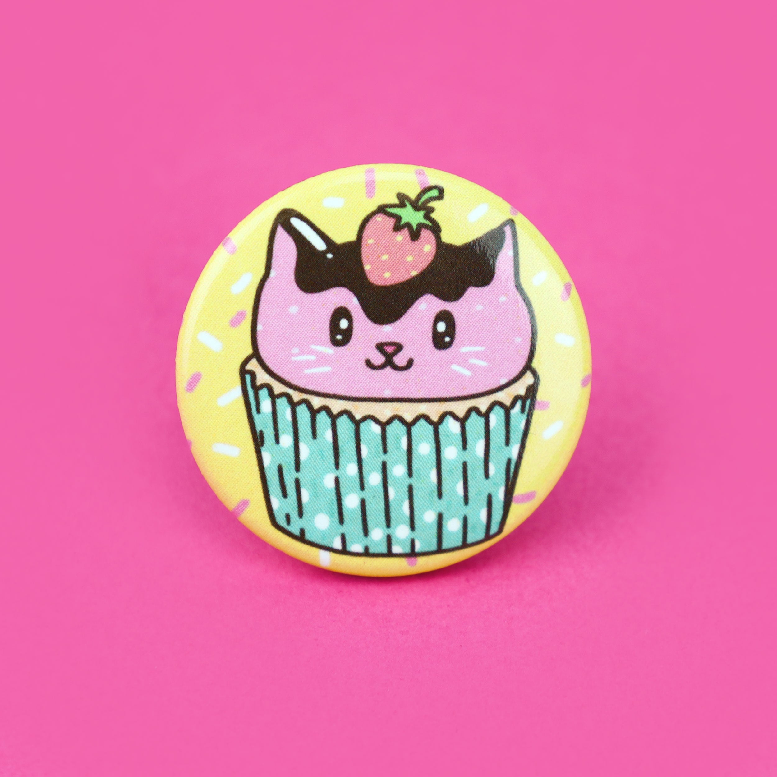 Cupcake Cat Pinback Button