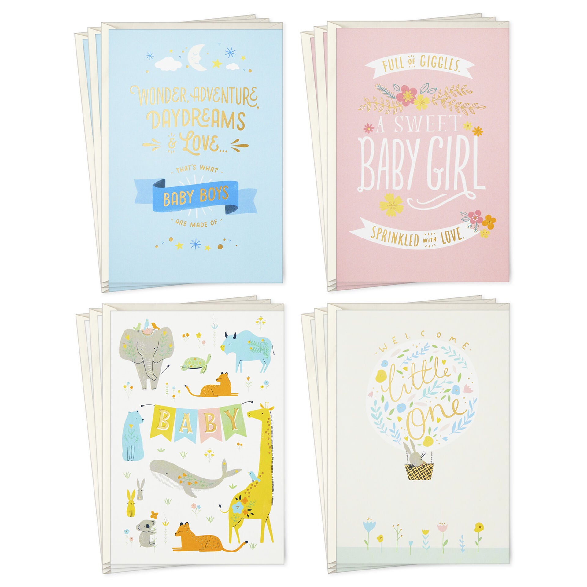 Cute and Cuddly Assorted New Baby Boxed Cards