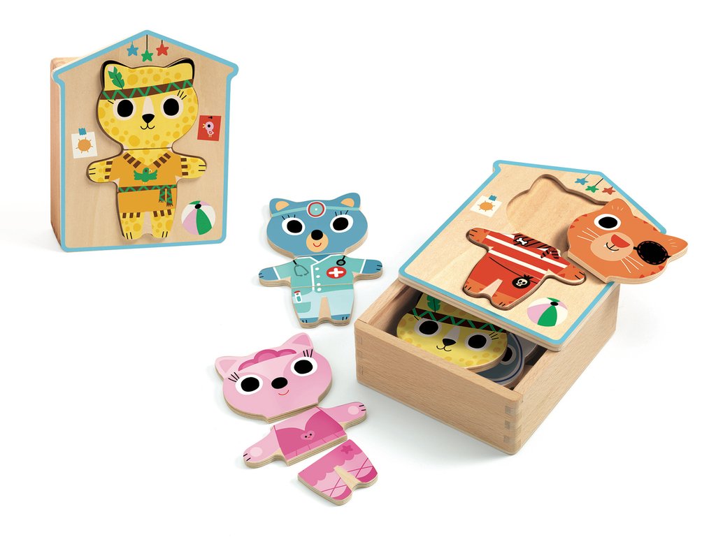 Wooden Puzzle Dressup Mix