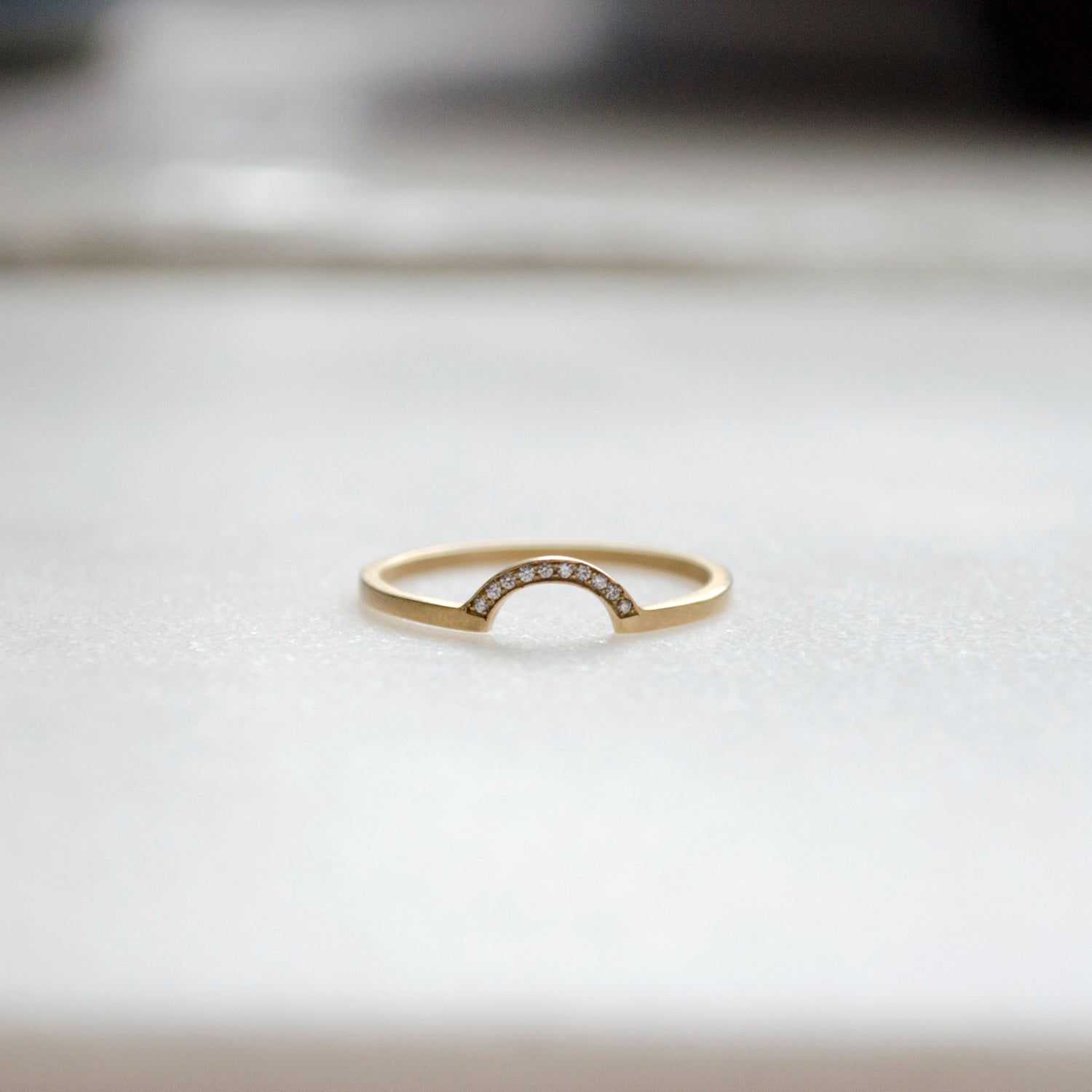 pavé rainbow ring