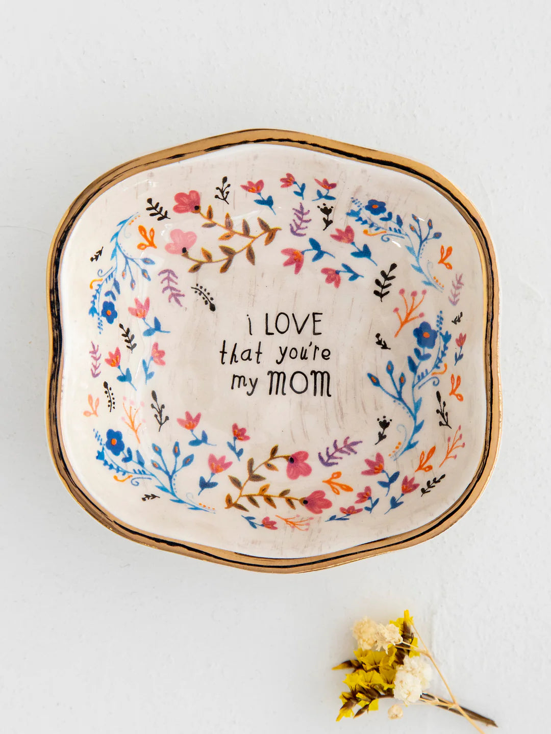 Mom Antiqued Trinket Bowl