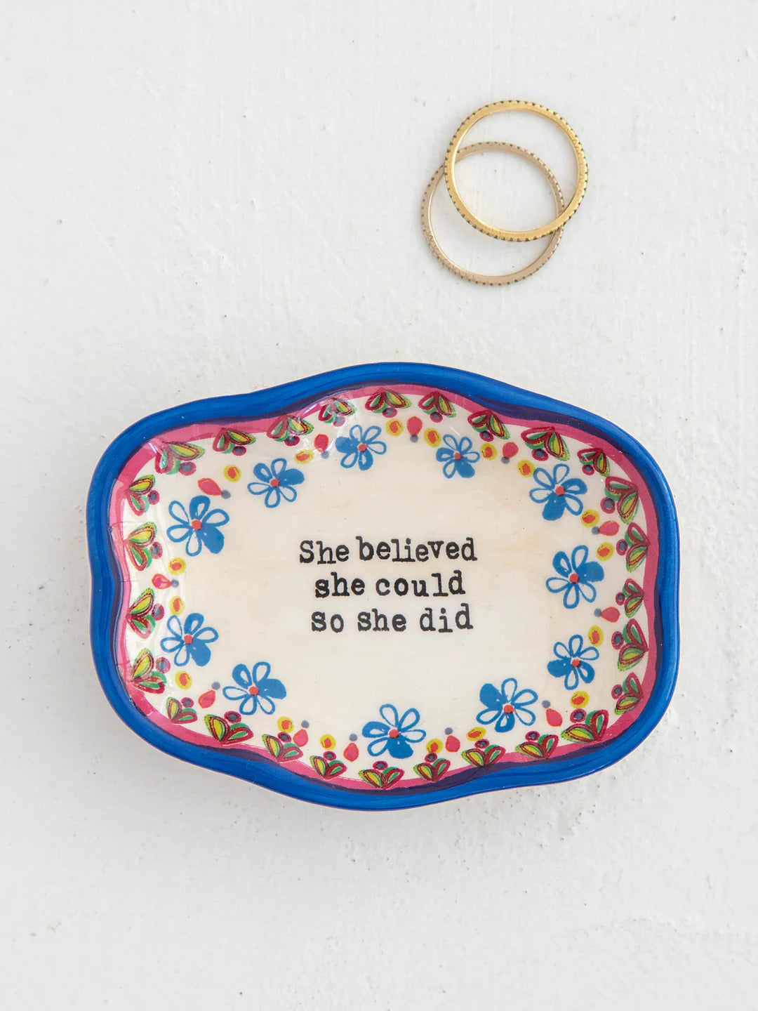 She Believed Artisan Trinket Dish