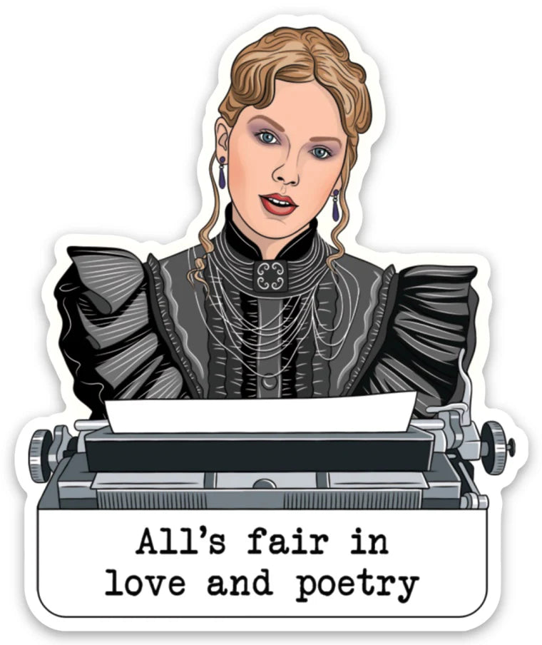 Taylor Swift All's Fair in Love and Poetry Die Cut Sticker