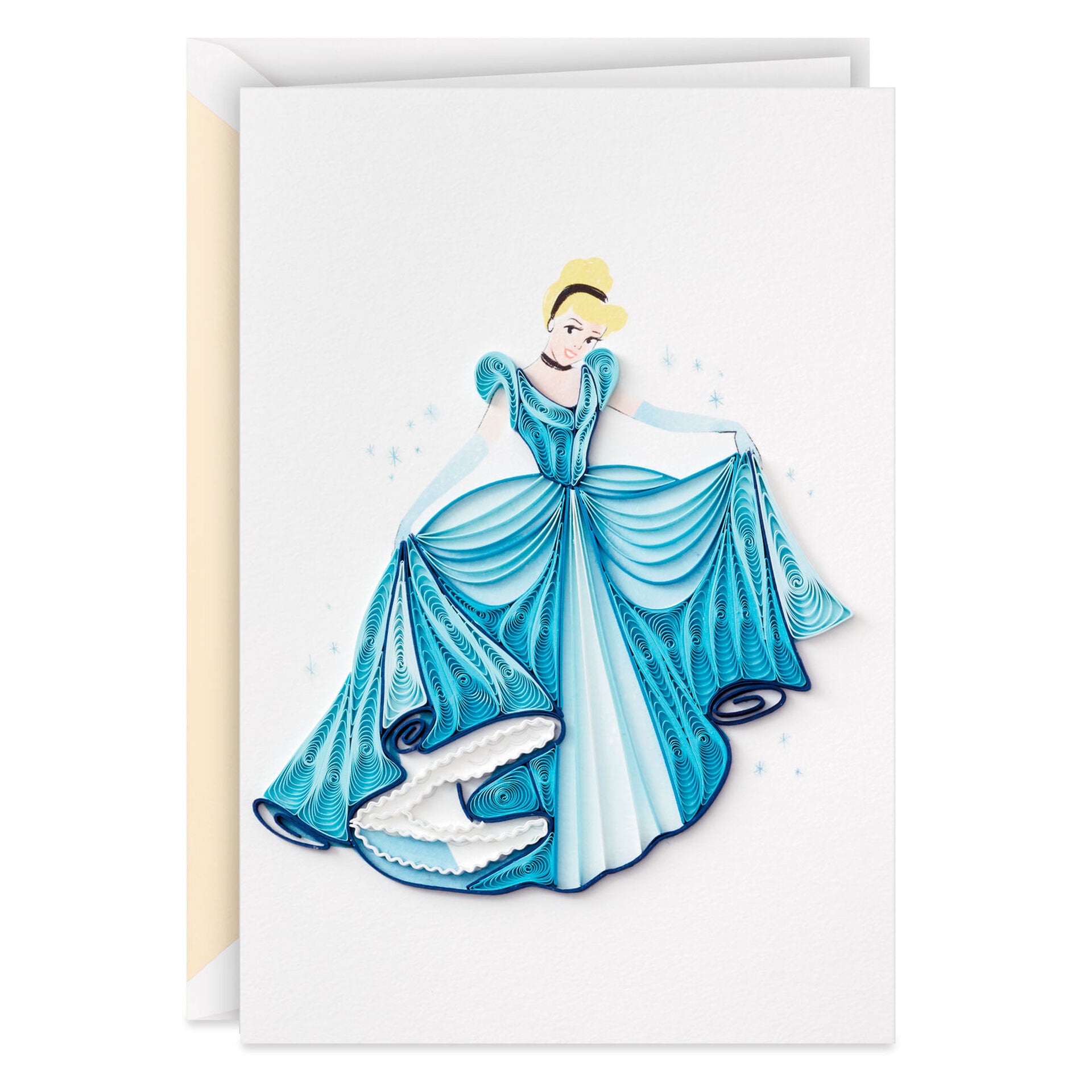 Disney Princess Cinderella You Sparkle Quilled Paper Handmade Card