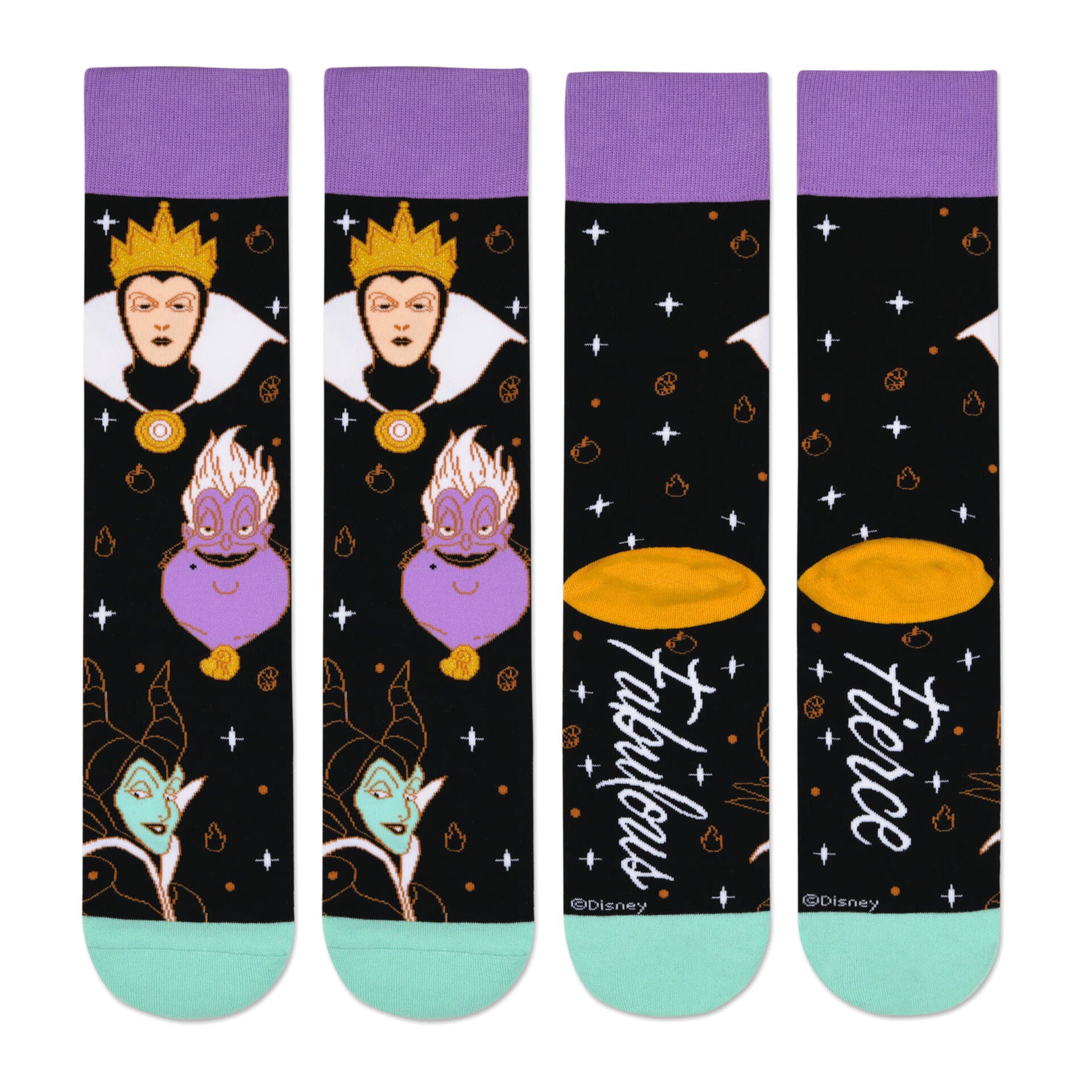 Disney Villains Fierce and Fabulous Crew Socks