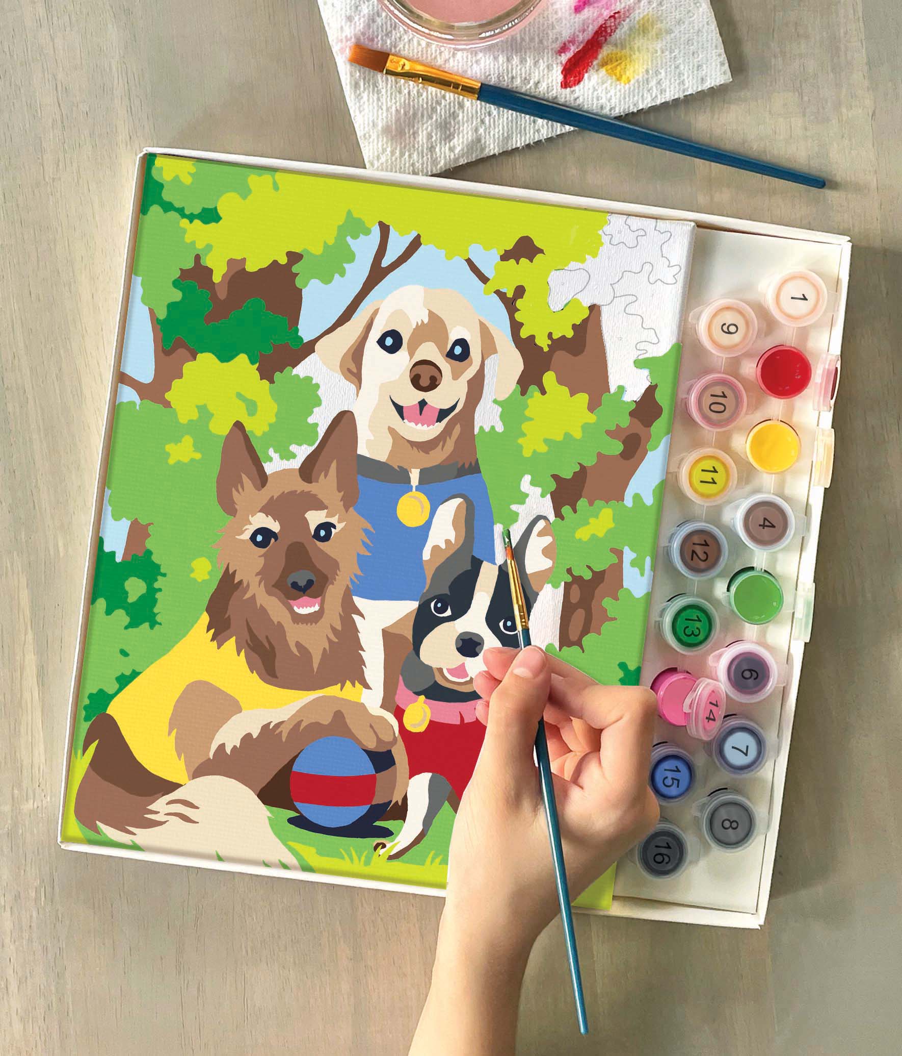 Dogs' Day Out Paint by Number