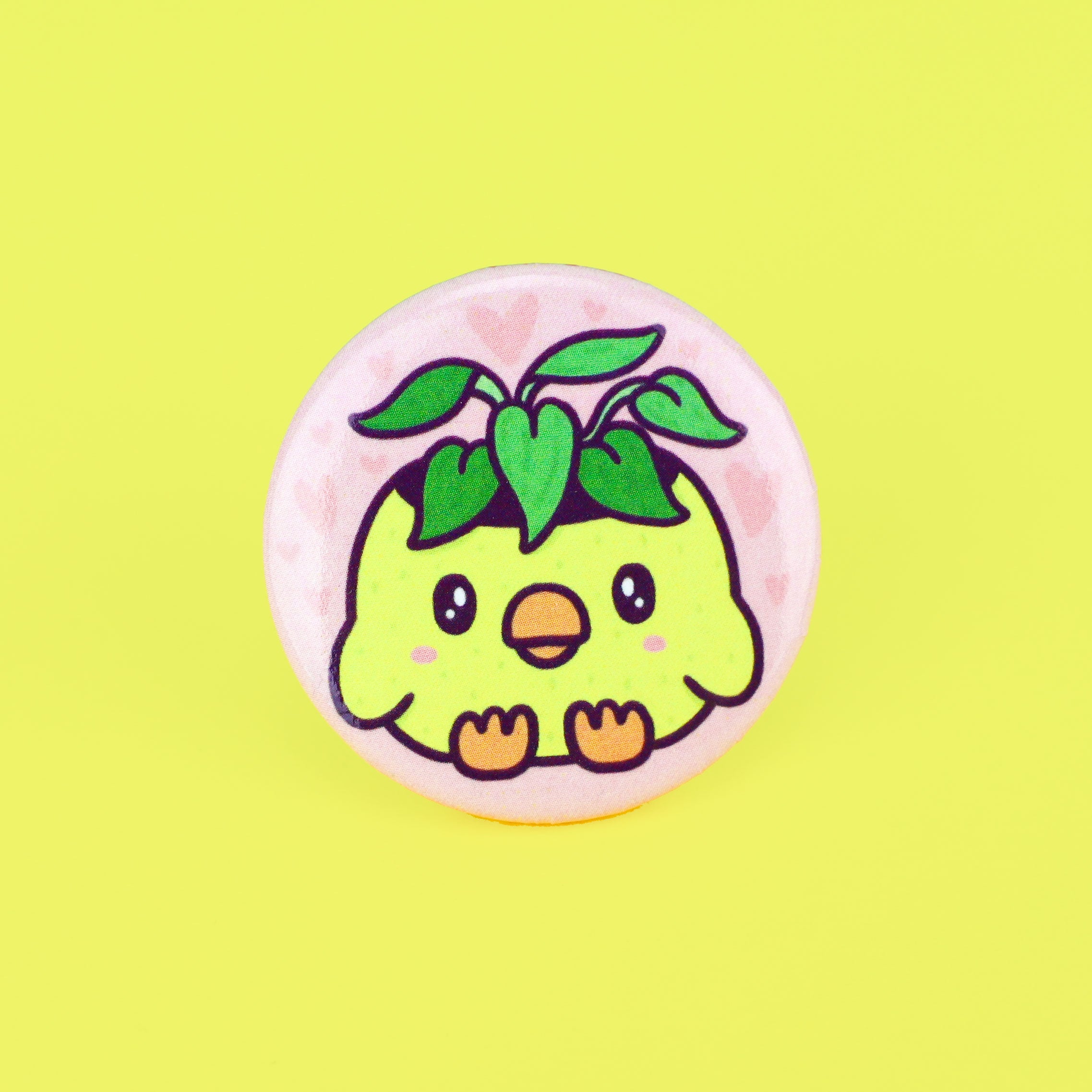 Cute Duck Planter Pinback Button