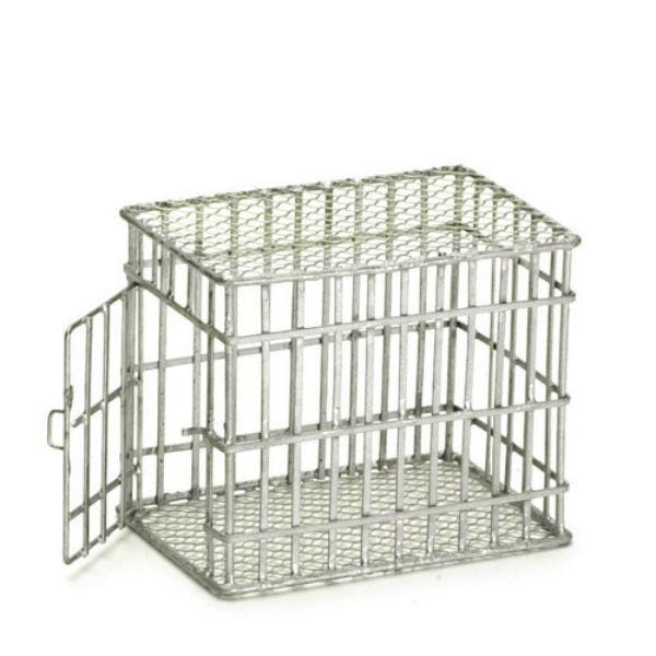 Small Dollhouse Miniature Dog Cage