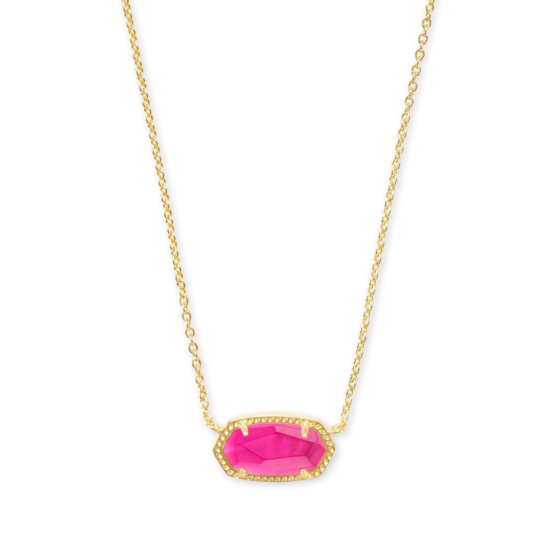 Kendra Scott Elisa Gold Pendant Necklace in Azalea Illusion