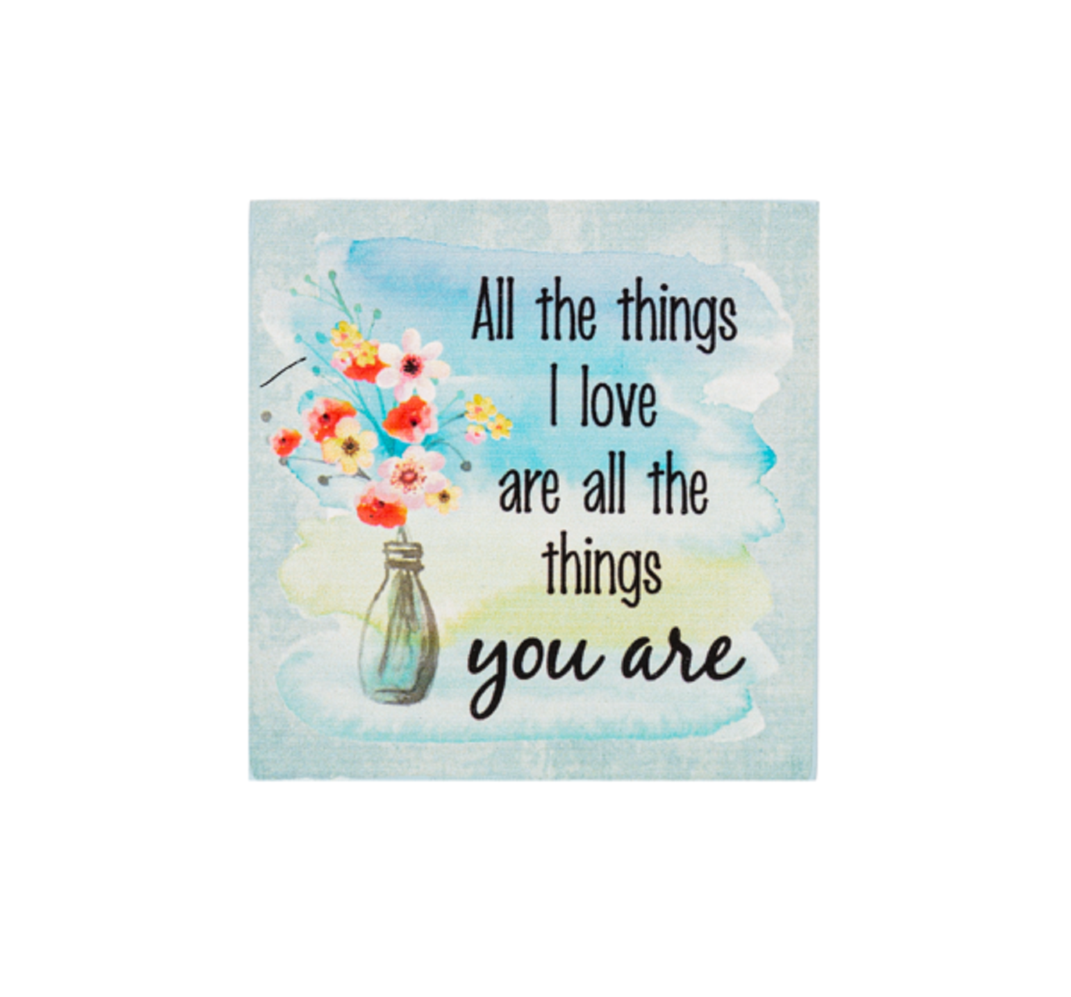 All The Things I Love Mini Block Sign
