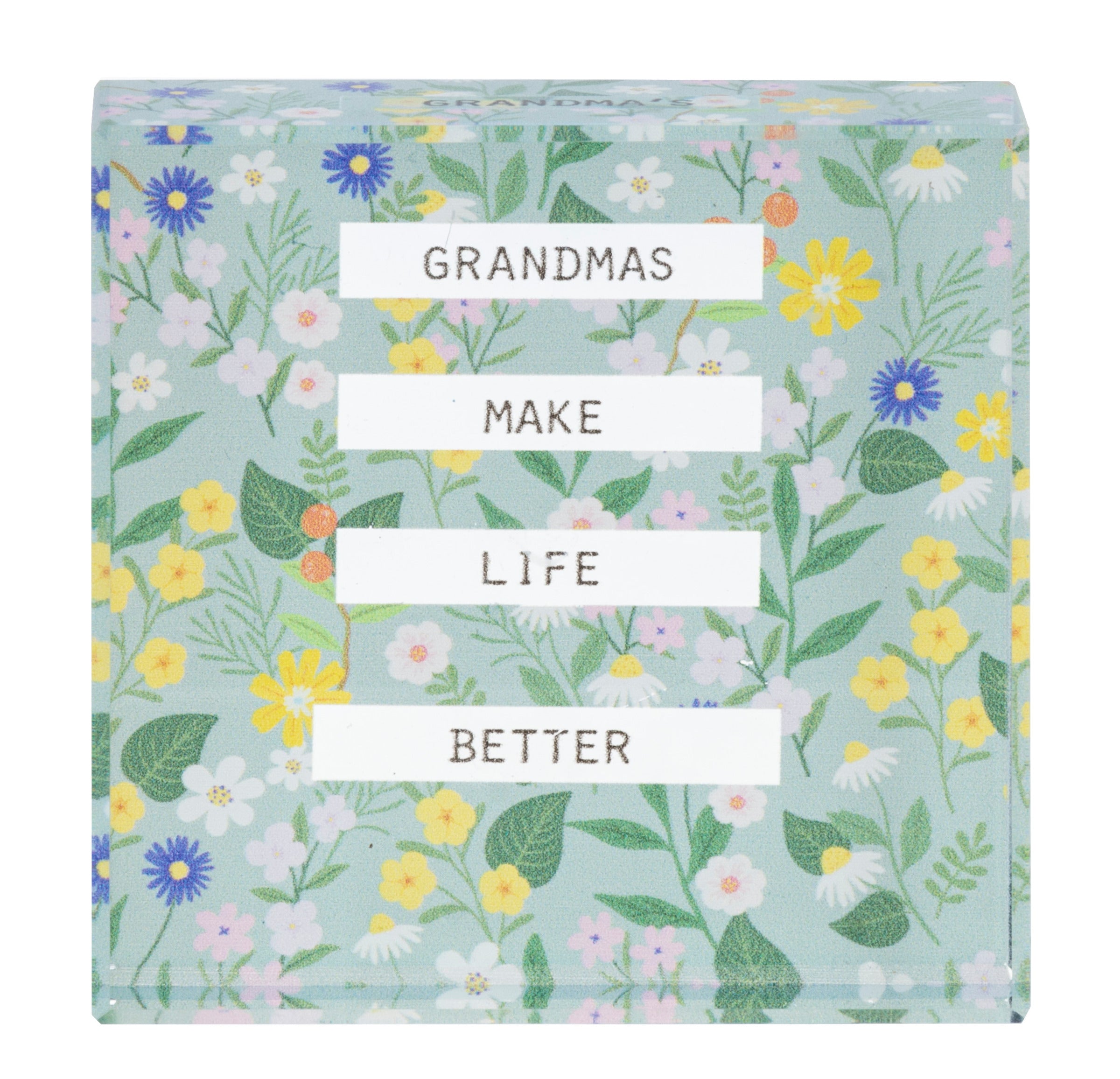 Grandmas Make Life Glass Block Talk