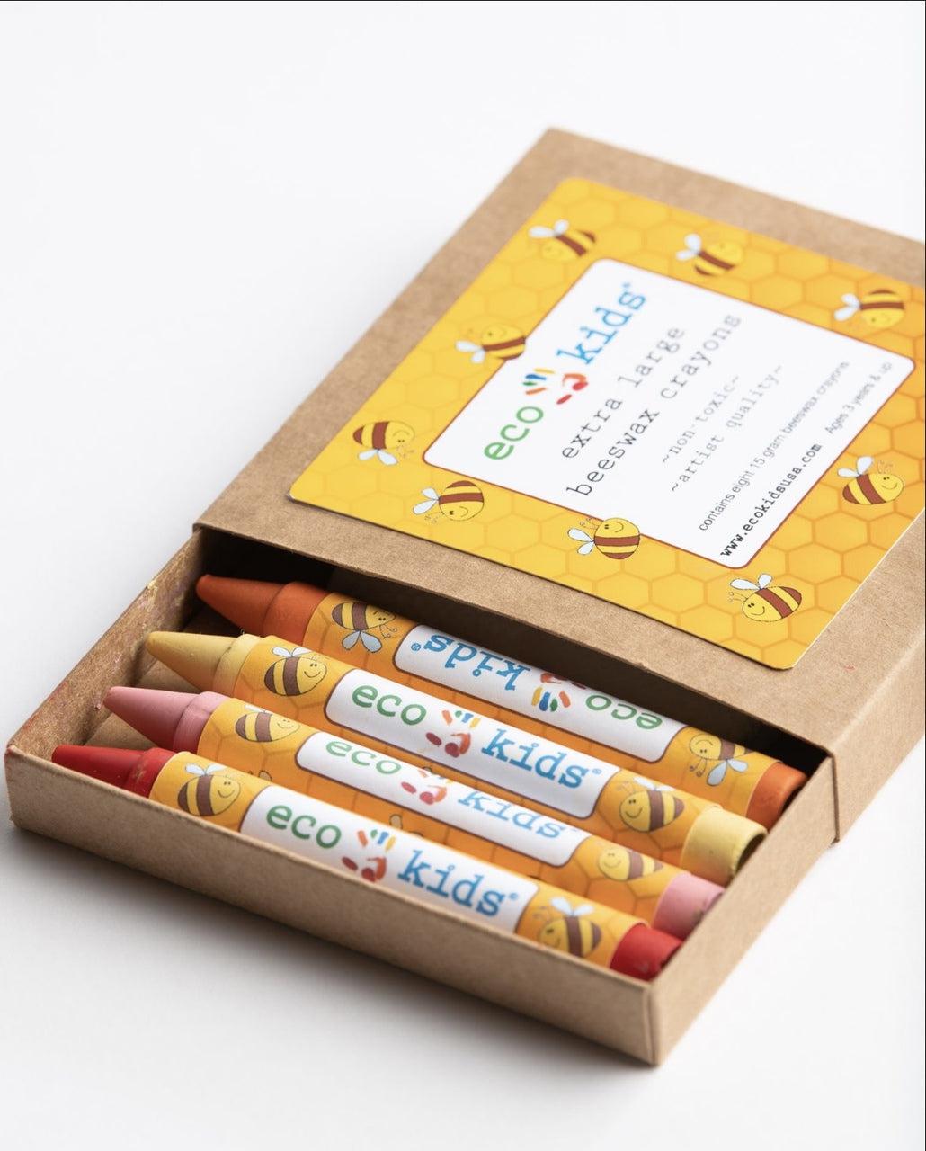 Eco-Kids Extra Large Beeswax Crayons - Box of Eight