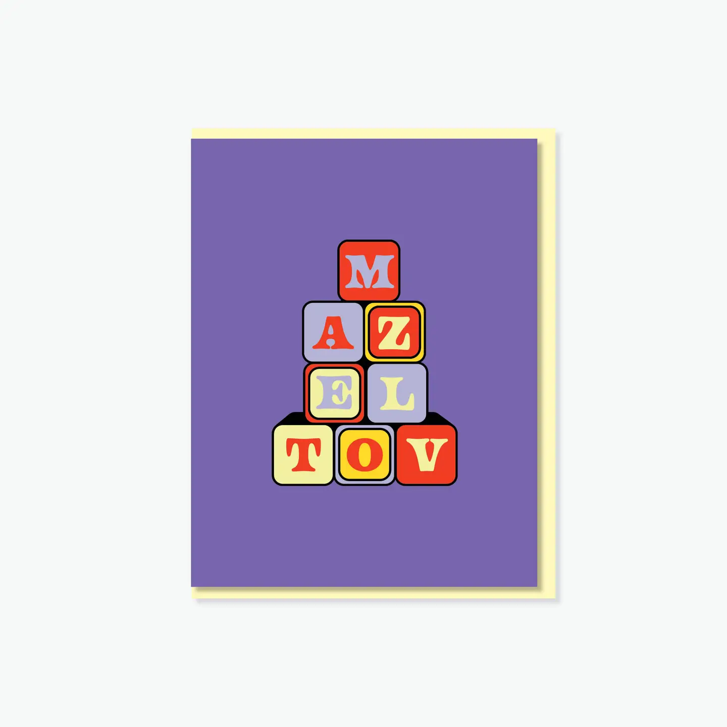 Mazel Tov Baby Blocks Card