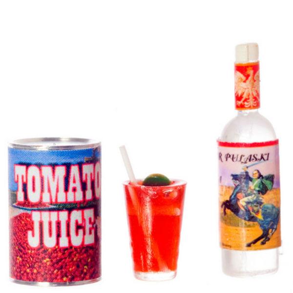 Dollhouse Miniature Bloody Mary Set