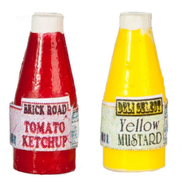 Dollhouse Miniature Ketchup & Mustard
