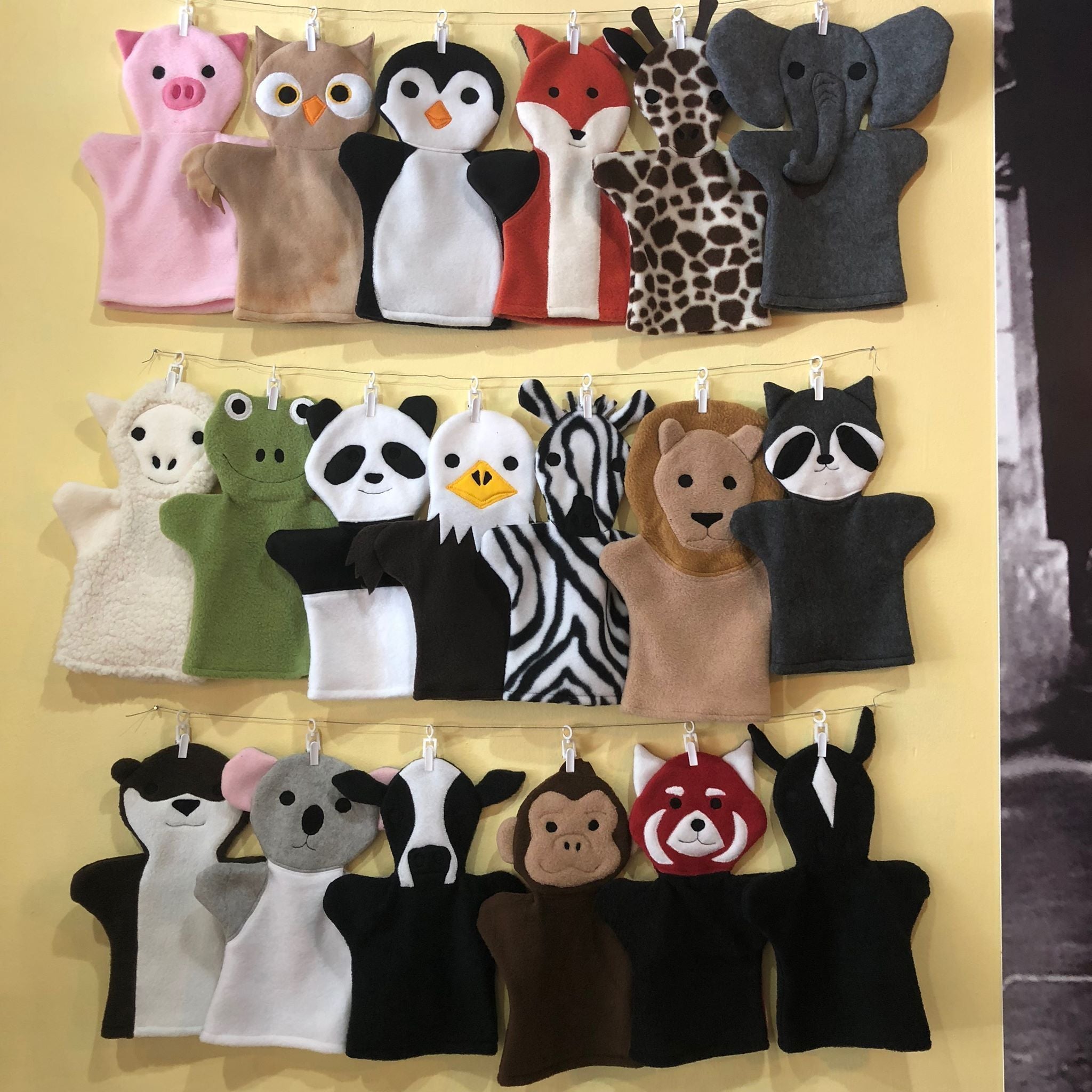 Fleece Hand Puppets - Farm & Wild Animals