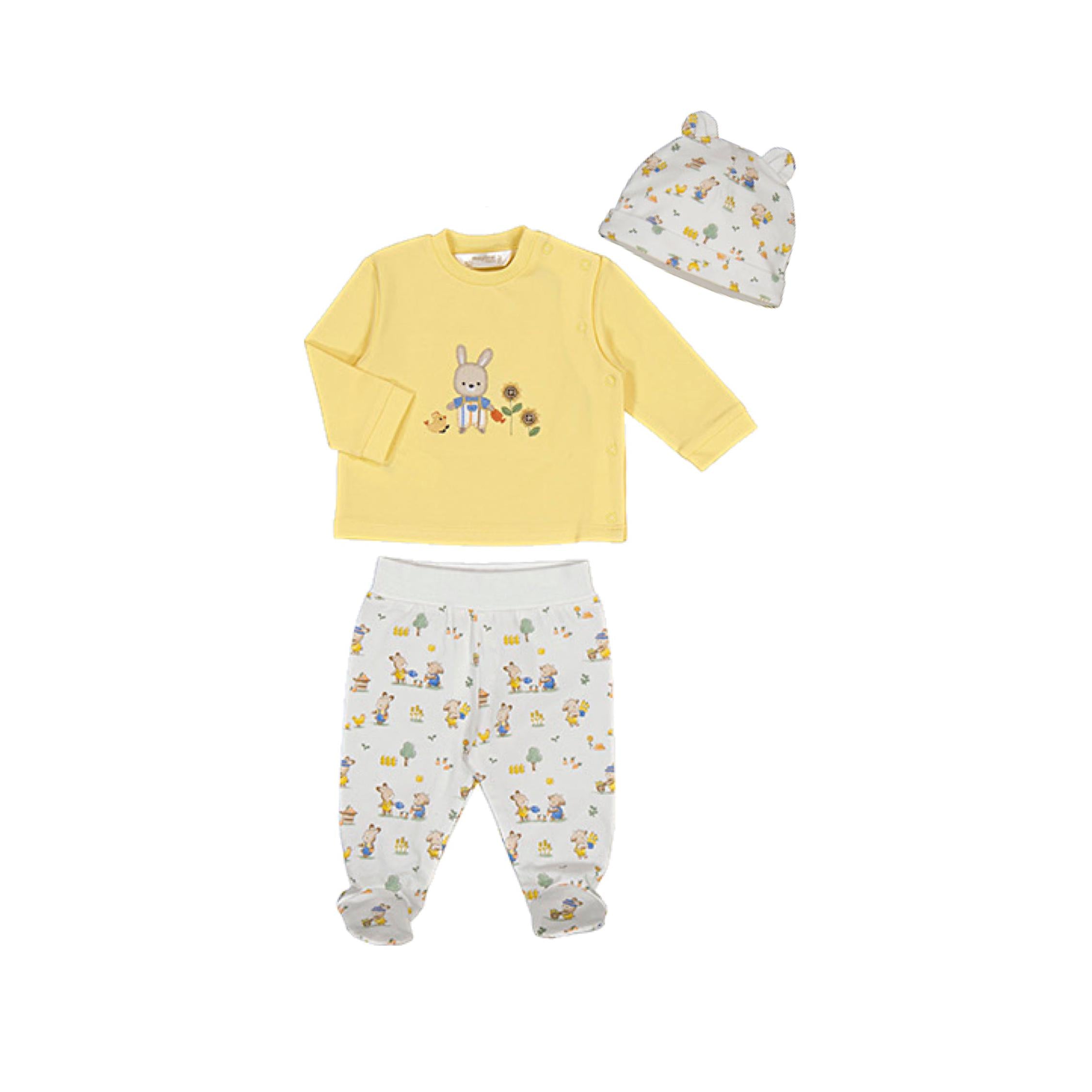 Footie with Shirt & Hat 3-Piece Newborn Set