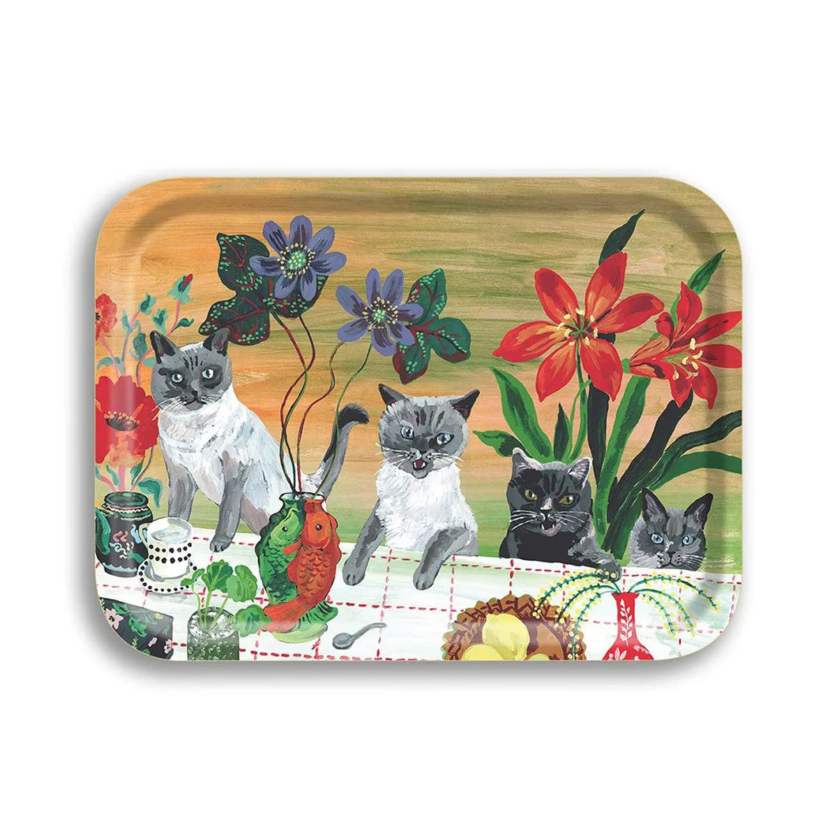 Four Cats Small Tray