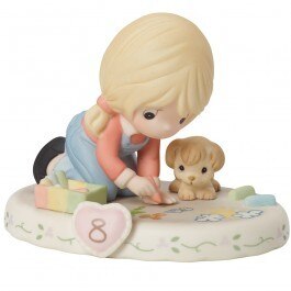 Precious Moments Age 8 Girl Figurine - Blonde