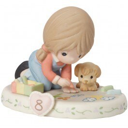 Precious Moments Age 8 Girl Figurine - Brunette