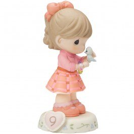 Precious Moments Age 9 Girl Figurine - Brunette