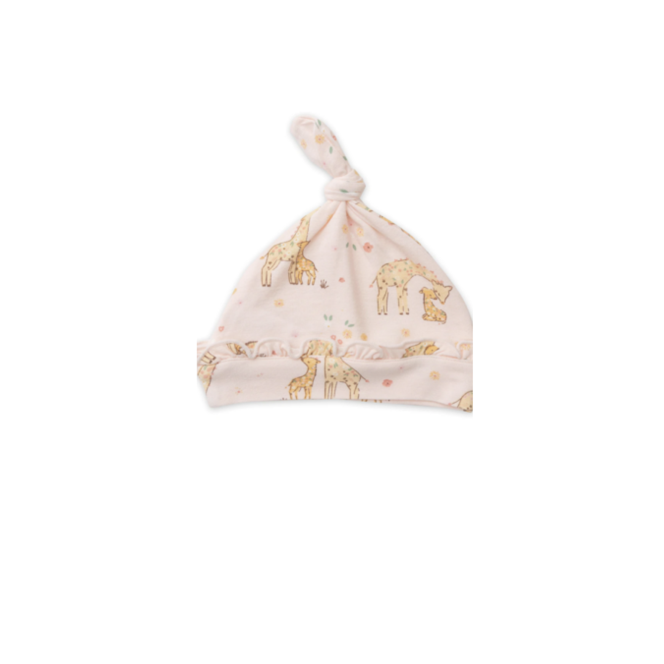 Giraffes Pink Knotted Hat