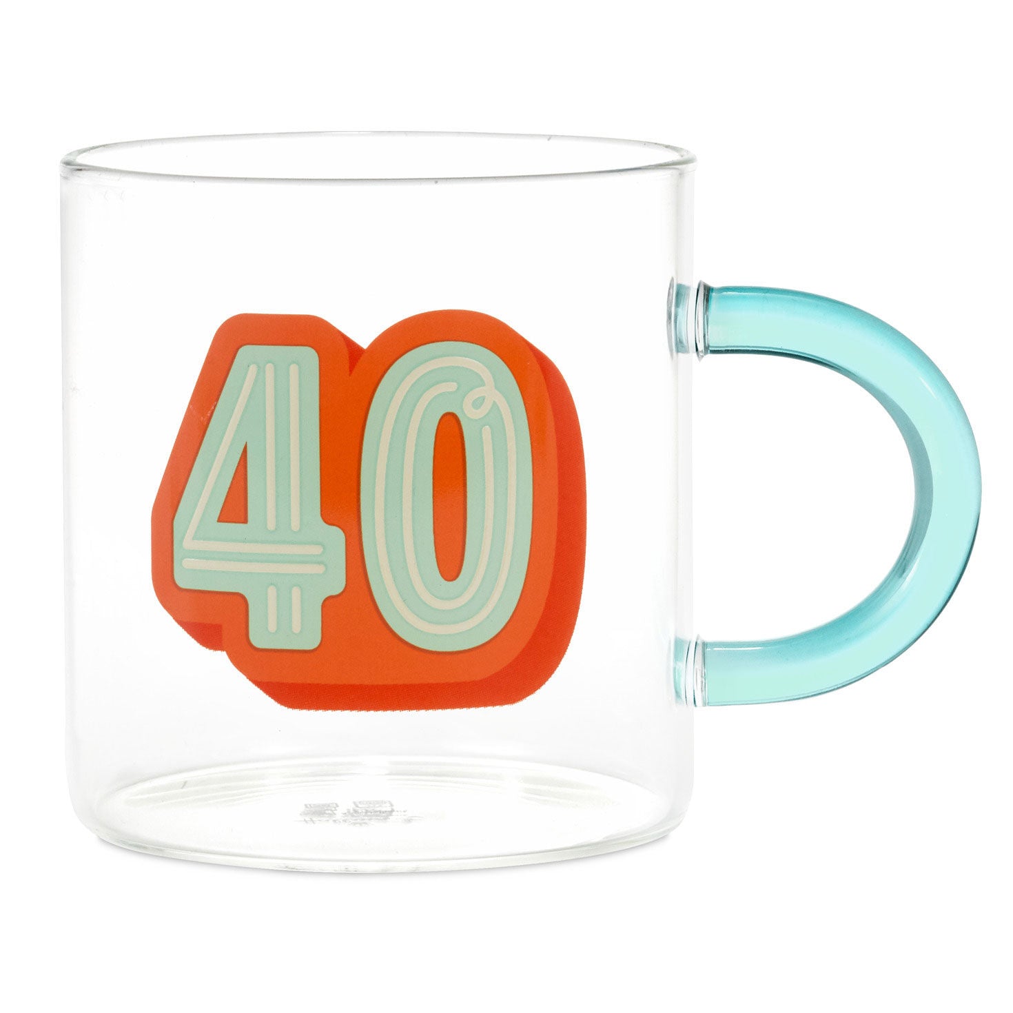Glass 40th Birthday Mug